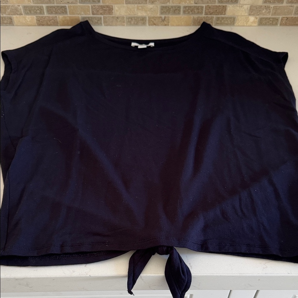 Daily Ritual Dark Blue Cap Sleeve Top Size: M NWOT